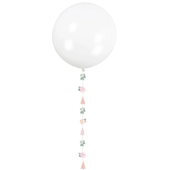 Unique Giant Balloon with Floral Tail Balloon Kit - Picture 2 of 5